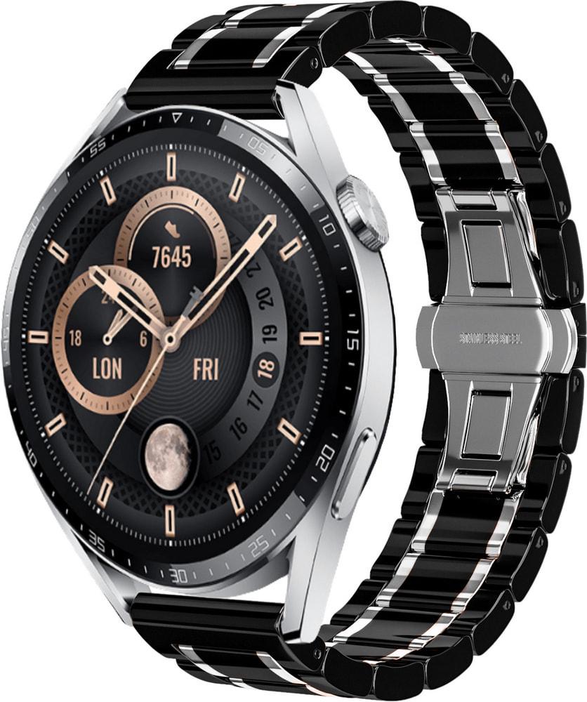 Ремешок керамический Ceramo для Huawei Watch GT3 46 мм Black/White (28716-1E)