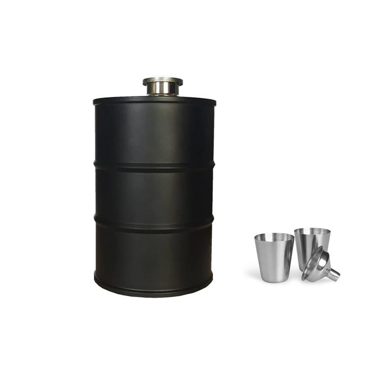 Фляга Resteq Бочка металлическая 735 мл 13 см Черный (VA-Flask barrel 735 ml)