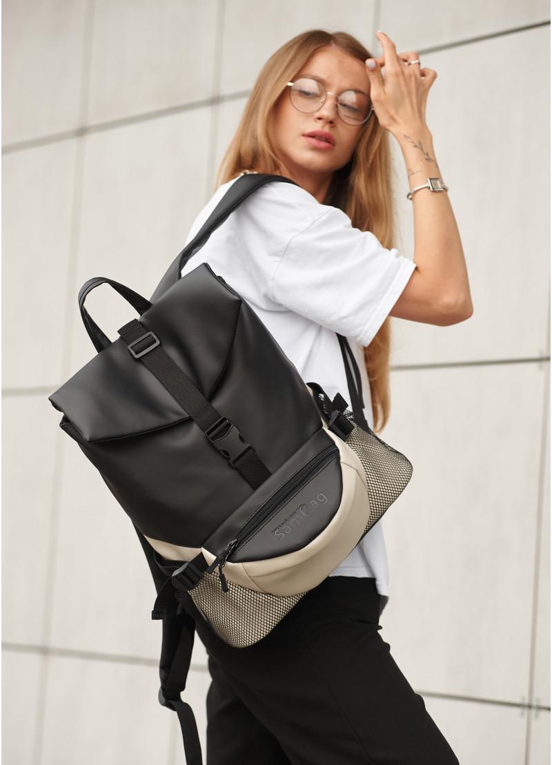 Рюкзак жіночий Sambag Rene Double 37x31x14 см Чорно-сірий (27151130r)