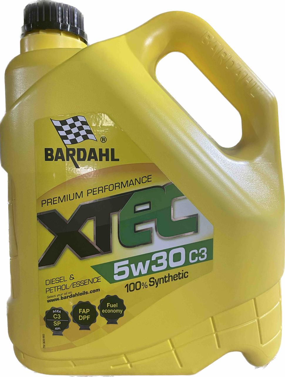Моторное масло BARDAHL XTEC 5W30 C3 SN MB 229 51 VW 504 00/507 00 4 л (36302)
