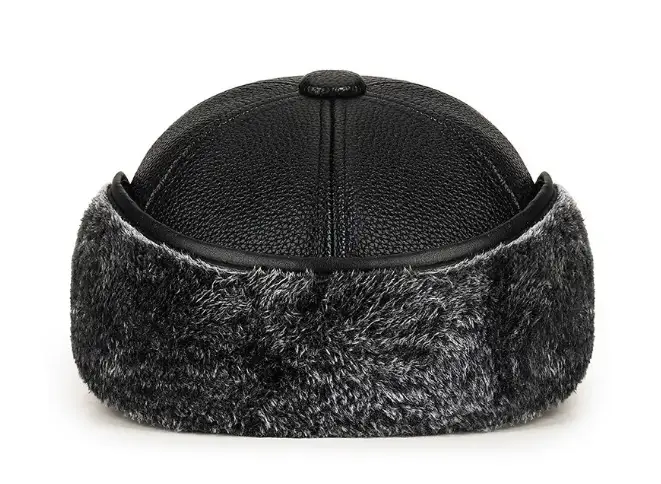 Шапка-кепка мужская кожаная на меху One Size 56-58 см Черный (30230791) - фото 4 Шапка-кепка мужская кожаная на меху One Size 56-58 см Черный (30230791) - фото 4