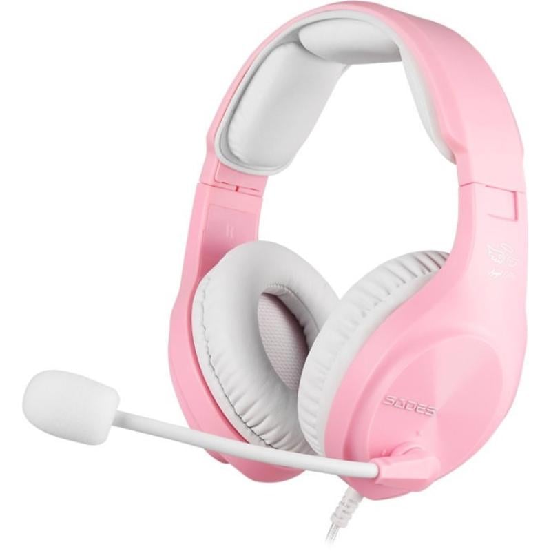 Гарнітура дротова Sades A2 mini-Jack 3,5 мм 1,2 м Pink (saa2pkj)