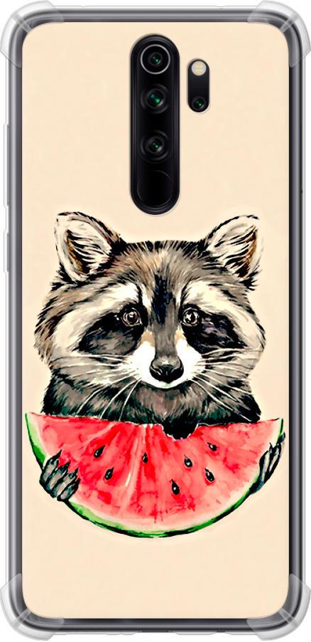 Чохол на Xiaomi Redmi Note 8 Pro Єнотик з кавуном (4605sp-1783-42517)