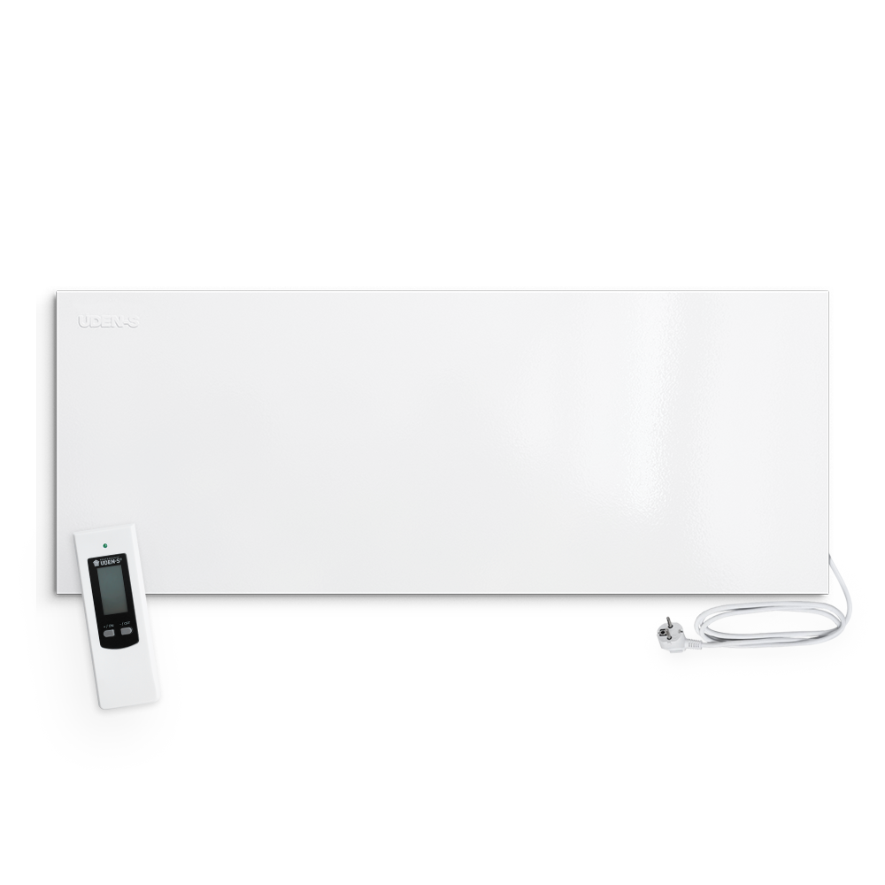 Тепловая панель металлокерамическая Uden-S-900 с терморегулятором и д/у до 15 м2 1200х475 Белый (25748530)