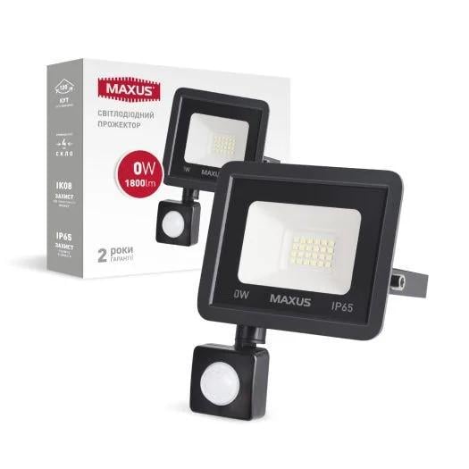 Прожектор світлодіодний Maxus FL-04 Sensor 10W 5000K (1-MFL-04-1050s)