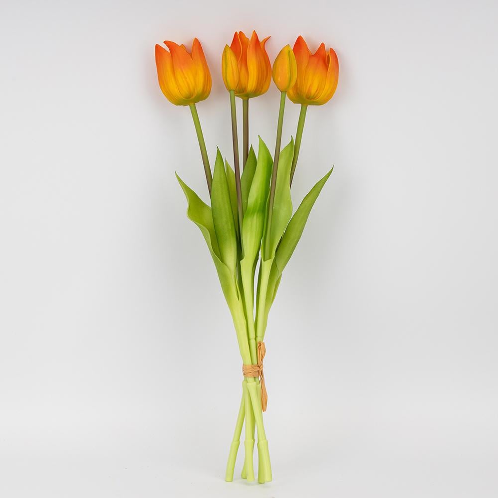 Букет латексных тюльпанов 5 бутонов 50 см Оранжевый (2026-001/orange) Букет латексных тюльпанов 5 бутонов 50 см Оранжевый (2026-001/orange)
