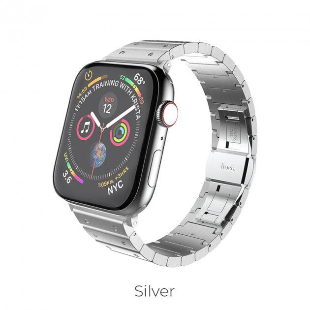 Браслет Apple Watch 1/2/3/4 Hoco Precious Steel Strap WB07 38/40 мм Silver - фото 7