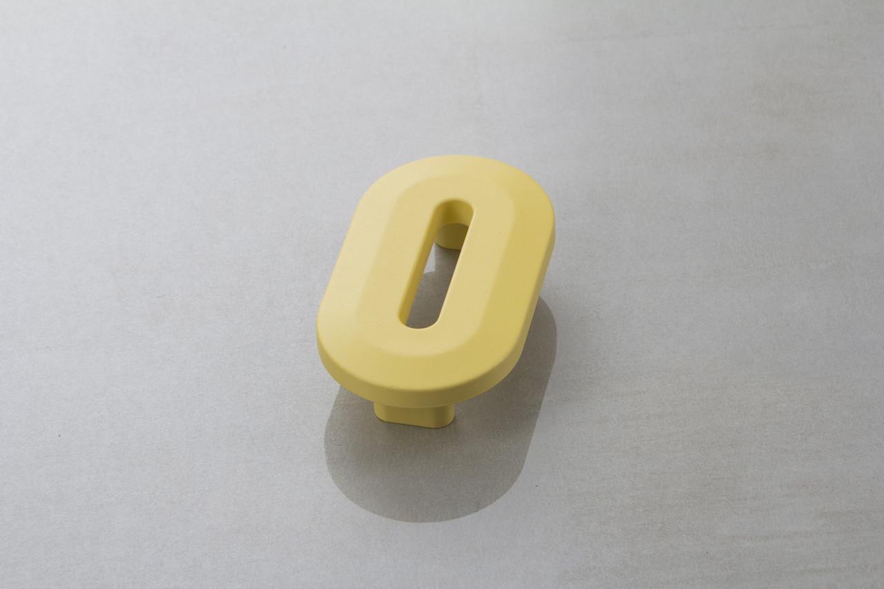 Меблева ручка Poliplast цифра нуль РП-0 Жовтий матовий (16203)