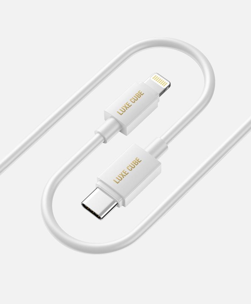 Кабель Luxe Cube USB C to Lightning 1 м 3 А Белый (8886668686693)