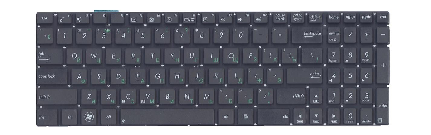 Клавіатура для ноутбука Asus N56JRH з підсвічуванням клавіш (0KNB0-6120RU00)