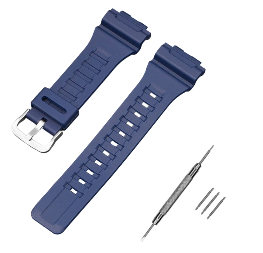 Ремінець для Casio AE-1000W Dark Blue SI (3906)