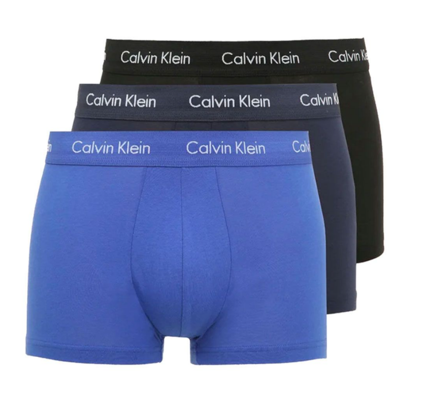 Набір чоловічих трусів боксерів Calvin Klein men boxer 3 шт. S Синій/Темно-синій/Чорний (3445476)