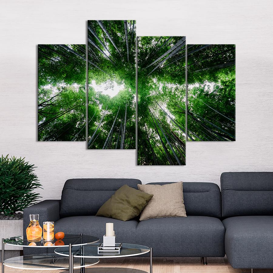 Картина природа Красивый бамбуковый лес 129x90 см (A1077-4)