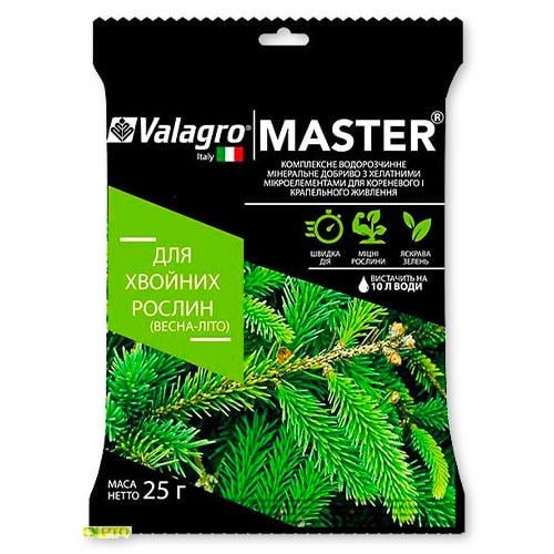 Удобрение минеральное комплексное Florium Master для хвойных растений 25 г (NPK 18.18.18)