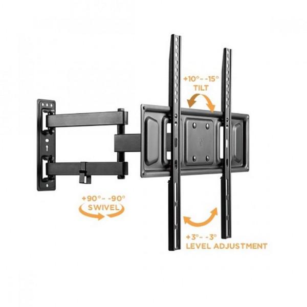 Крепление для телевизора Satelit 32-55PIVOT400A два колена VESA Articulating mounts 400x400 мм до 30 кг Black (577720) - фото 2