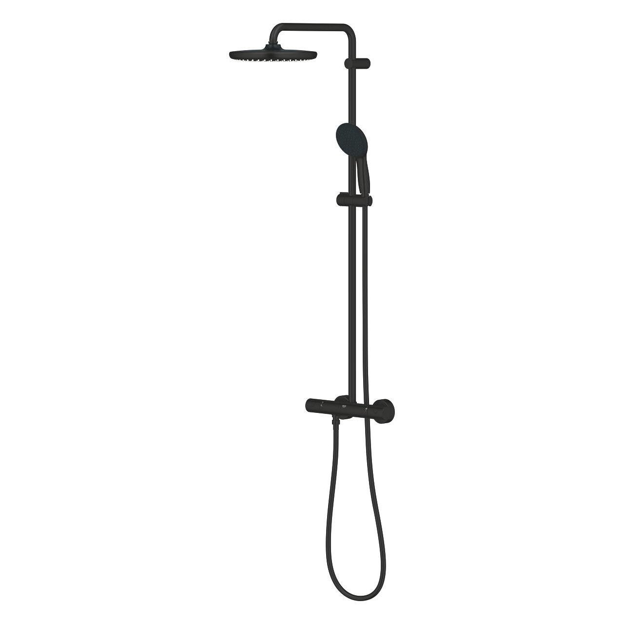 Душова система з термостатом Grohe Tempesta 266702431 Чорний (218525) - фото 6 Душова система з термостатом Grohe Tempesta 266702431 Чорний (218525) - фото 6