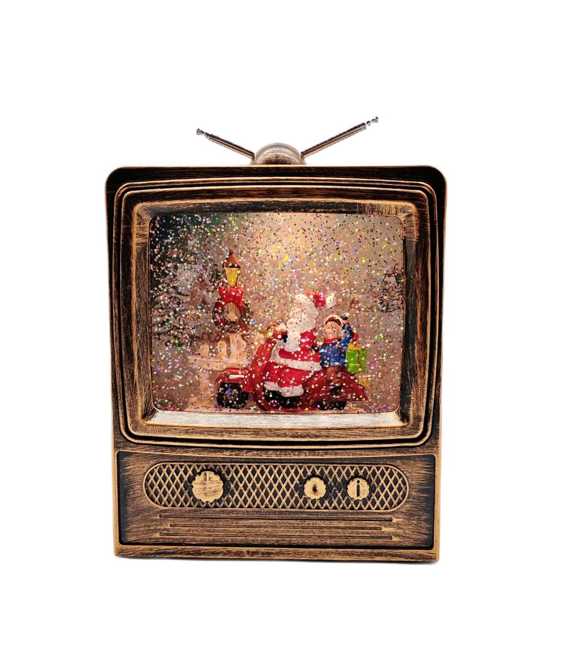 Ліхтар музичний новорічний Телевізор від батарейок та USB 20 см (26141114)