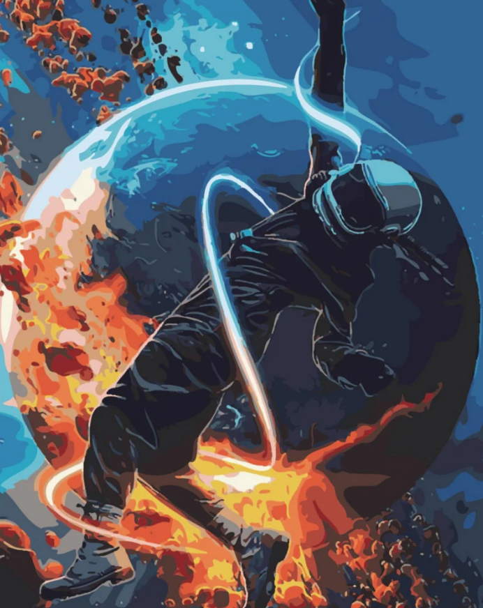 Картина по номерам Strateg Космическая невесомость 40x50 см (SY6511)