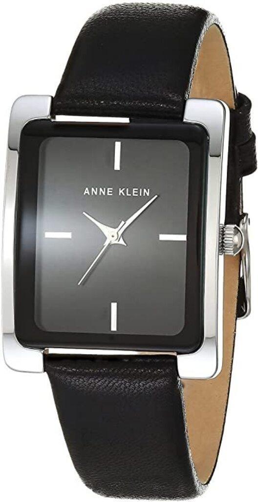 Наручные часы женские Anne Klein AK/2707BKBK с черным циферблатом и кожаным ремешком Наручные часы женские Anne Klein AK/2707BKBK с черным циферблатом и кожаным ремешком