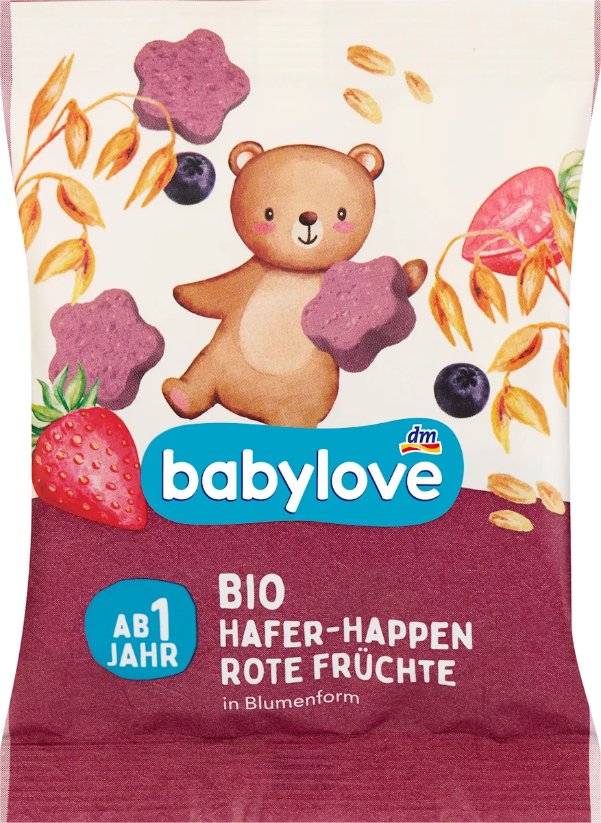 Цукерки фруктово-злакові Babylove зі смаком полуниці/аронії/винограду 40 г