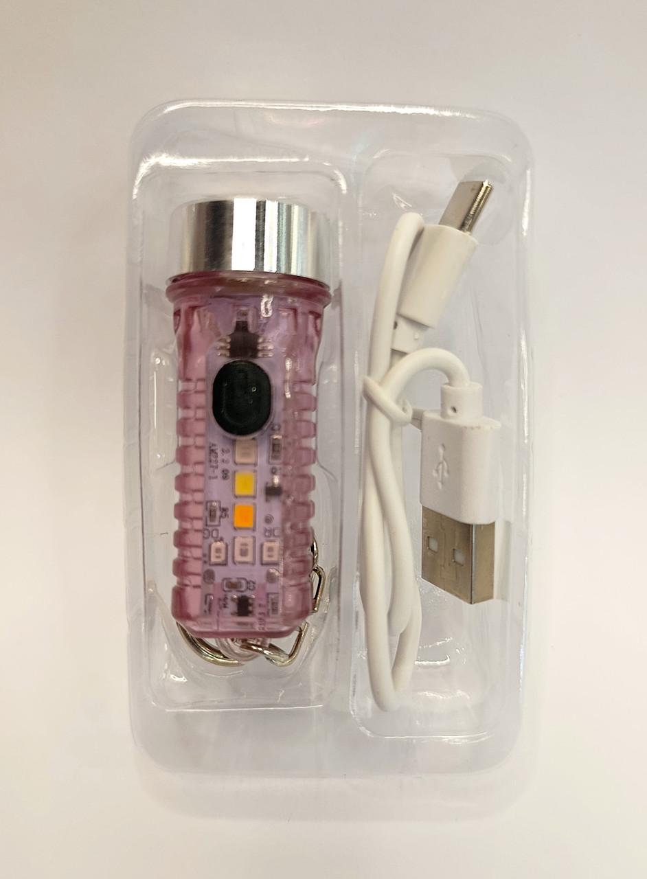 Фонарик LED мини Розовый - фото 3