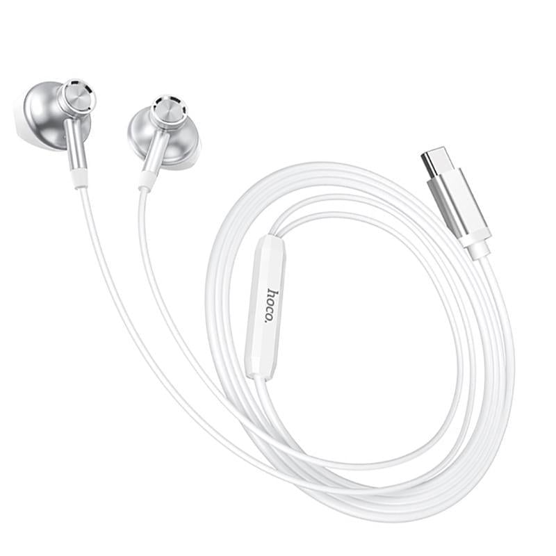 Наушники проводные HOCO L13 Type-C Grandee digital wired Hi-Res Белые