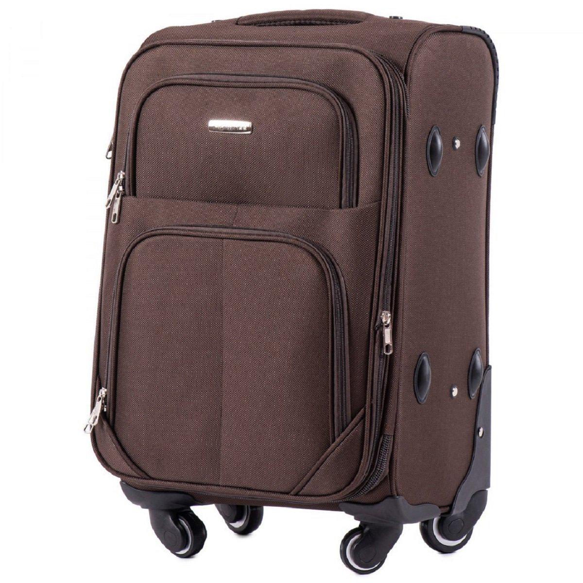 Валіза тканинна Wings 214 мала 4 колеса Коричневий Vt00184