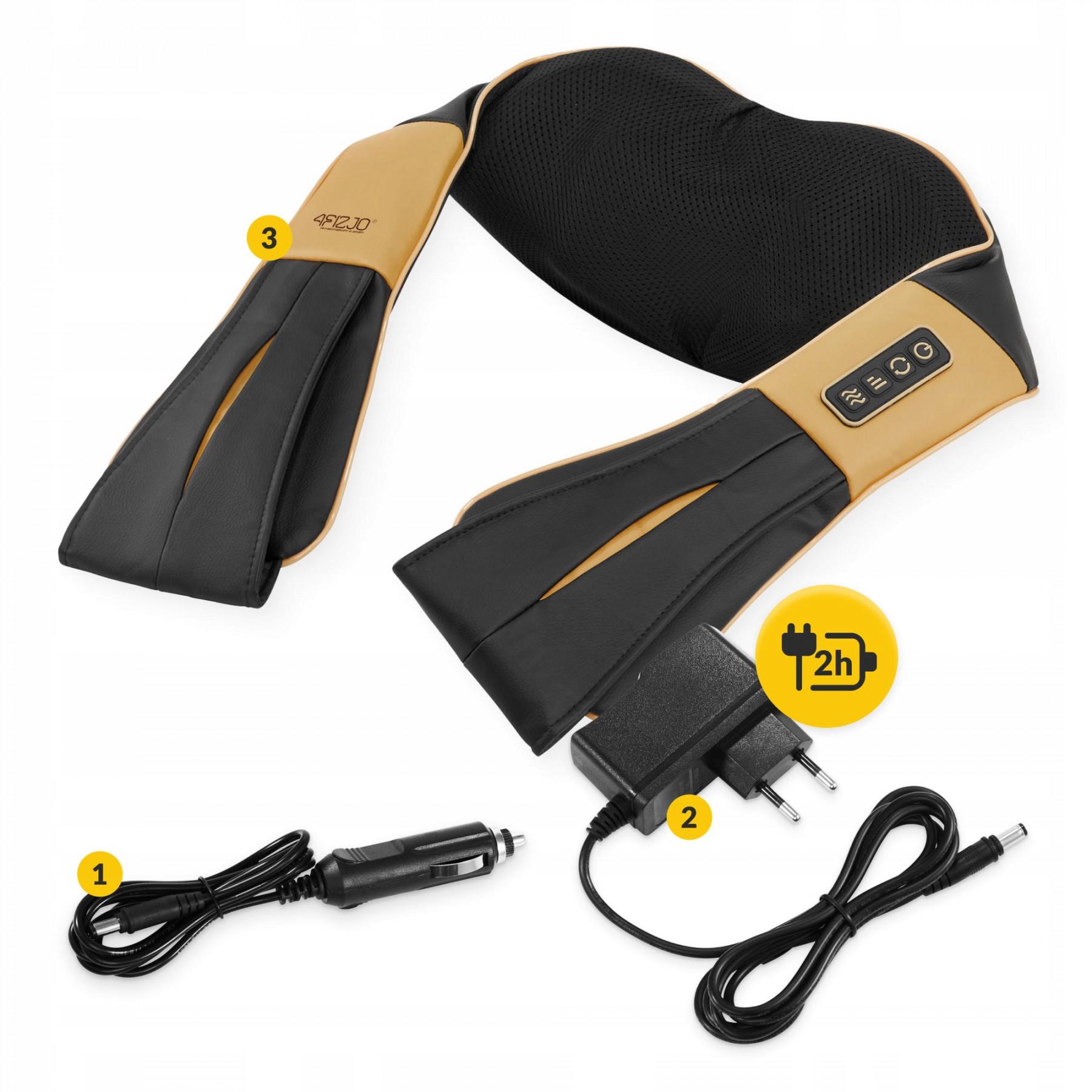 ᐉ Массажер 4fizjo Shiatsu Ultra+ для шеи и спины Black/Gold (4FJ0566 ...