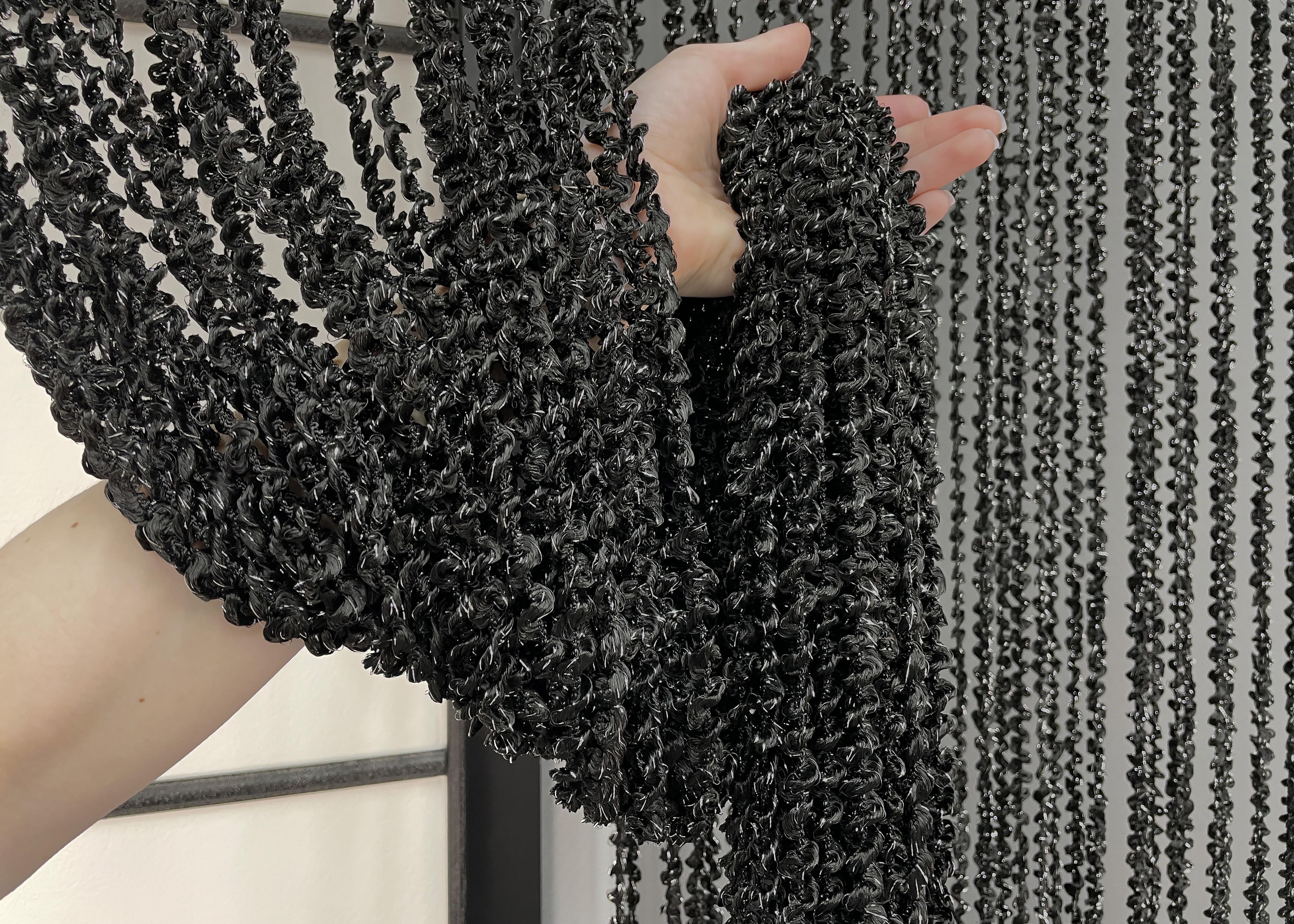 Шторы-нити спираль с люрексом 300х300 см Черный (61-067) - фото 7