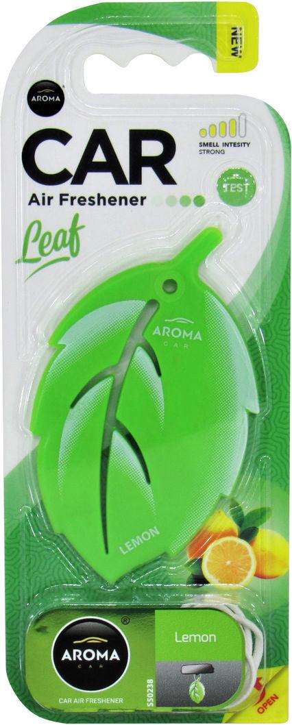 Ароматизатор для авто Aroma Car Leaf 3d Lemon на зеркало (83128)