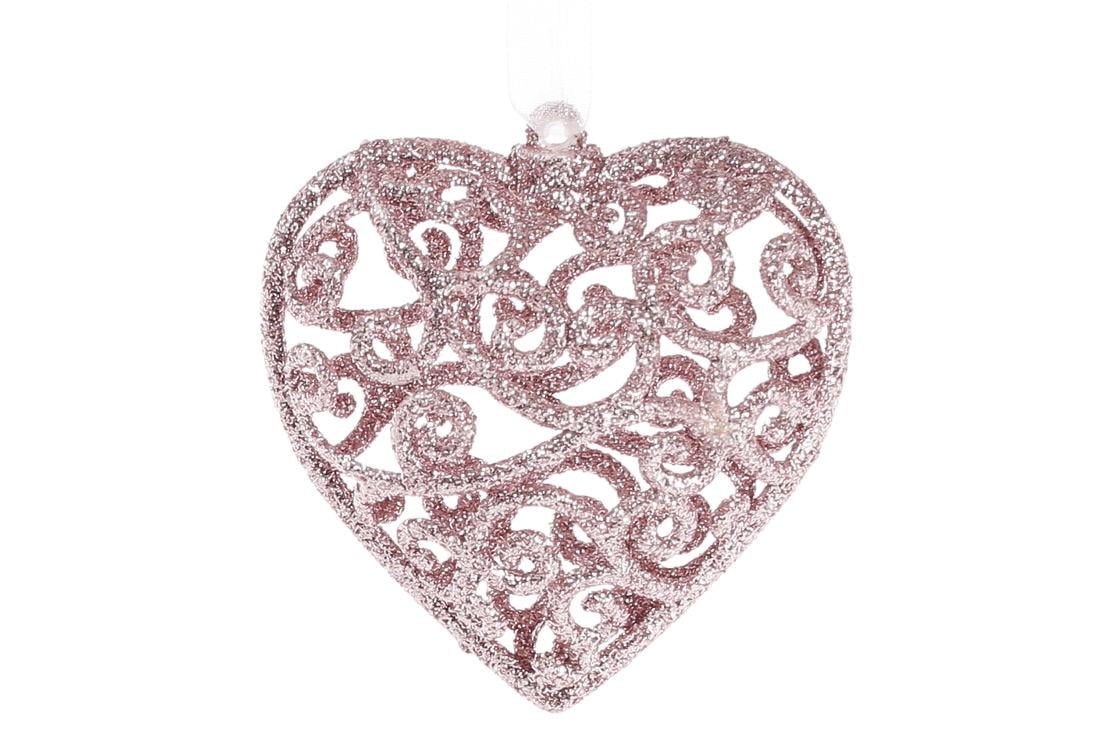 Новорічна підвіска BonaDi Серце 7,5х8 см (788-498) Новорічна підвіска BonaDi Серце 7,5х8 см (788-498)