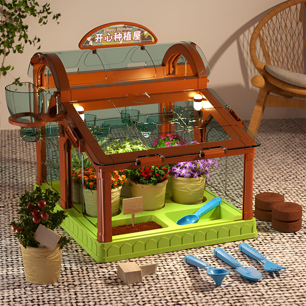 Теплица мини с подсветкой и поливом Зеленый/Коричневый (459656439) - фото 3 Теплица мини с подсветкой и поливом Зеленый/Коричневый (459656439) - фото 3