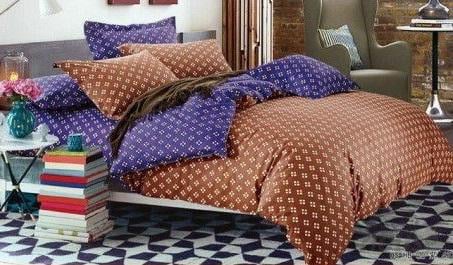 Комплект постельного белья Zastelli 4377 Сатин евро 200х220 Коричневый