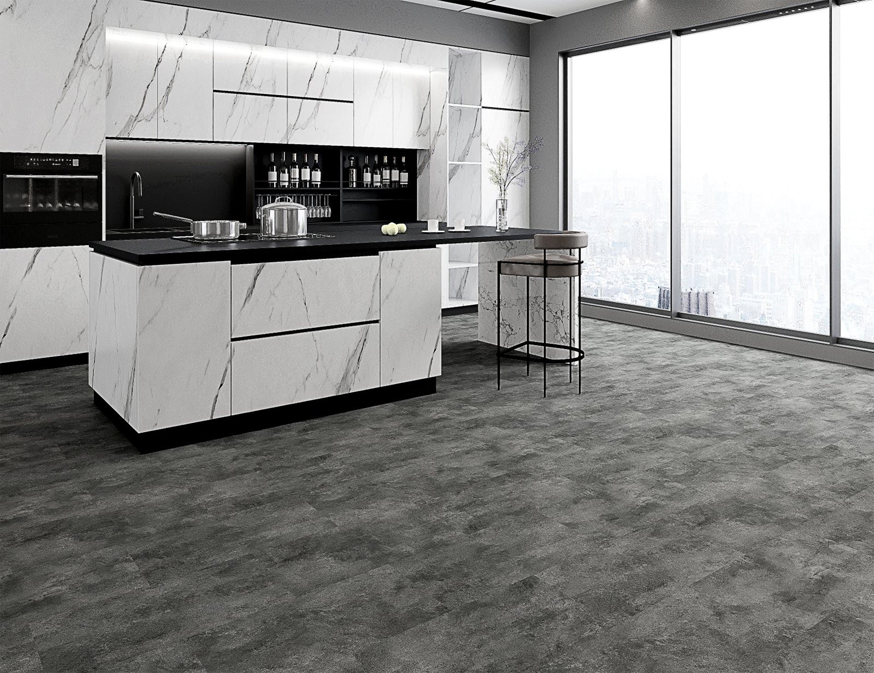 Пол виниловый SPC StoneX с подложкой 33 класс 5 мм Урбан Темный Пол виниловый SPC StoneX с подложкой 33 класс 5 мм Урбан Темный