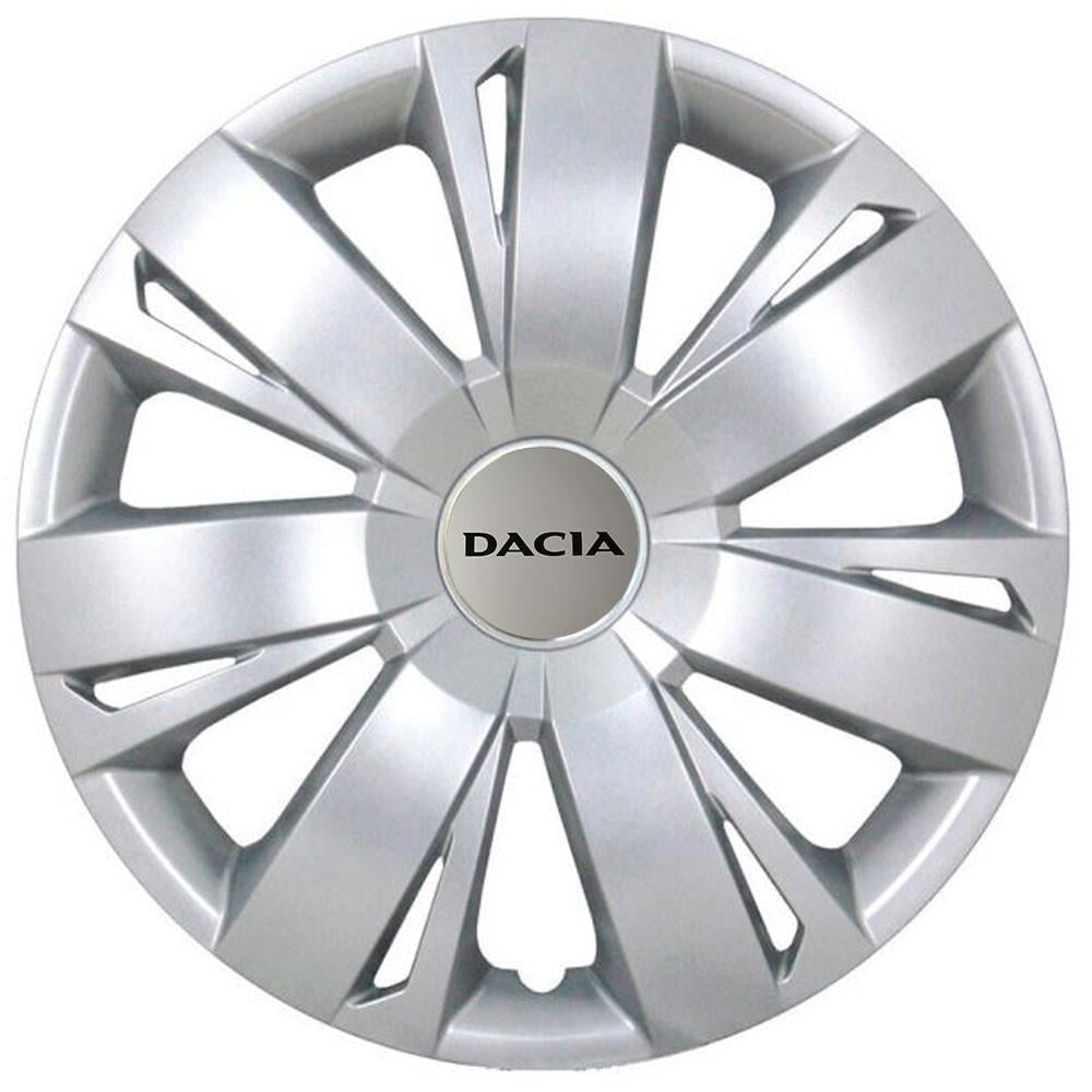 Колпаки SJS с логотипом Dacia 411 R16 4 шт. Серебряный (31008704)