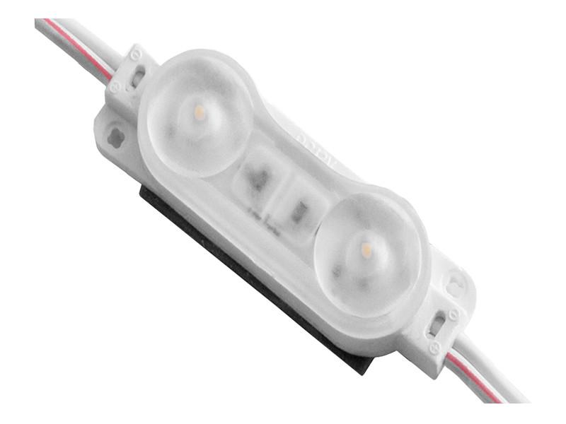Светодиодный модуль Shine с линзой SMD2835 2 LED 12В 1Вт IP67 6500К холодный белый (2164)