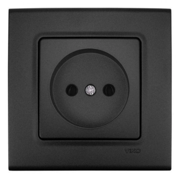 Розетка VIKO Linnera Life Черная ночь (31434064)