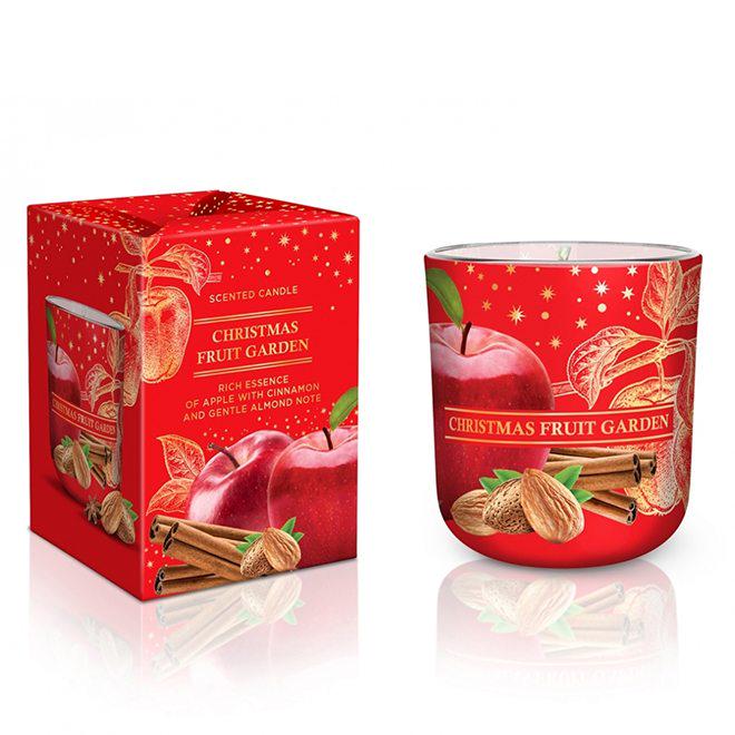 Свічка ароматична Flora Christmas Fruit Garden Apple with Cinnamon (28824)