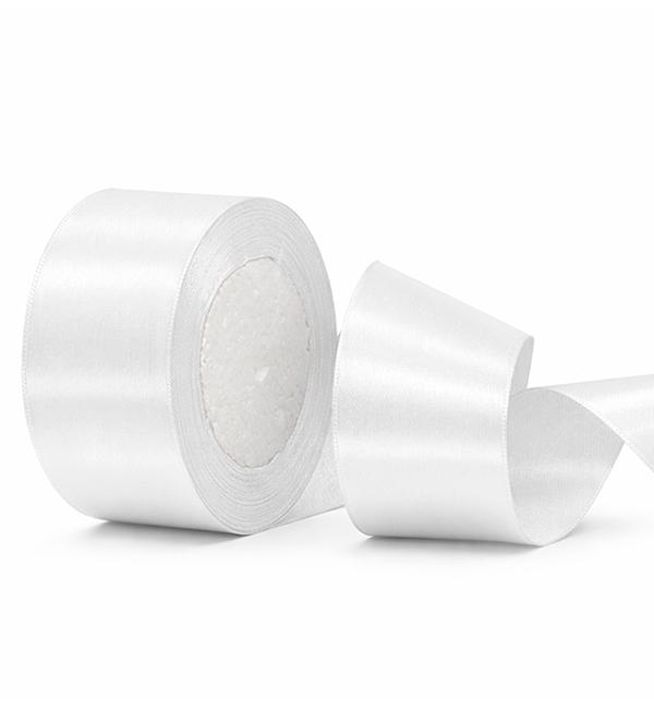 Стрічка атласна 5 см 23 м Білий (10741)