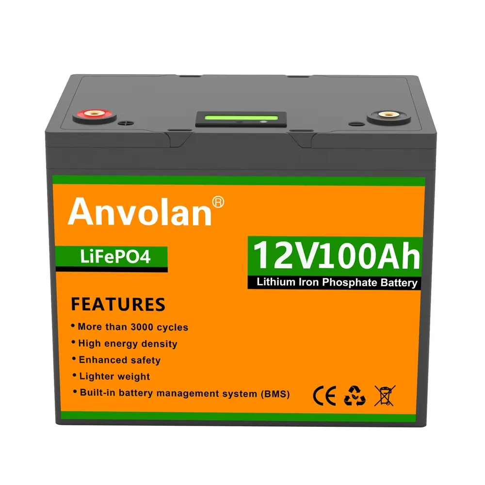 Літій-залізо-фосфатний акумулятор Anvolan 12V 100Ah (2567583229)