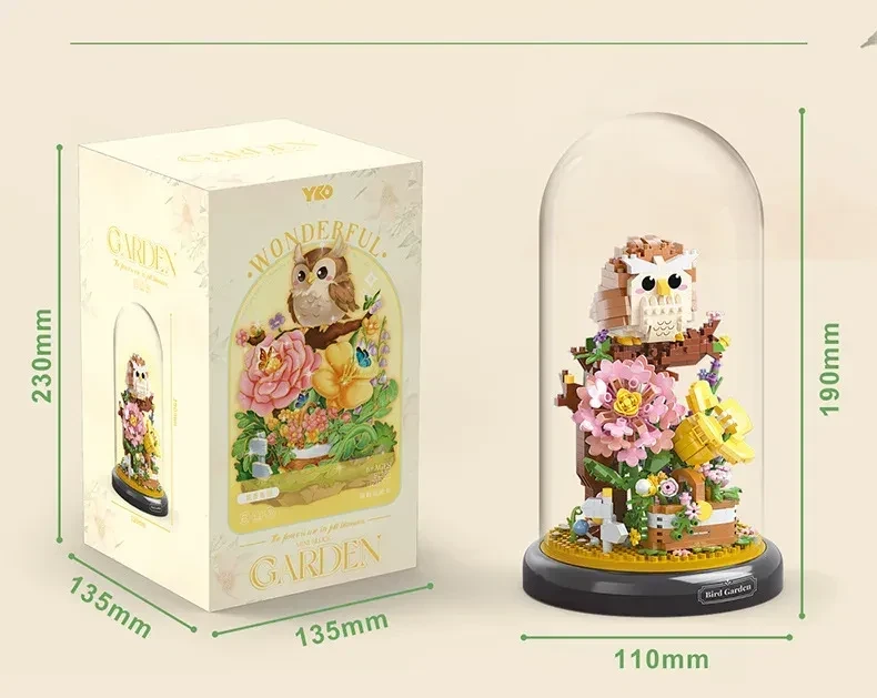 Конструктор Сова в колбі з квітами 1123 деталей (416) - фото 4 Конструктор Сова в колбі з квітами 1123 деталей (416) - фото 4