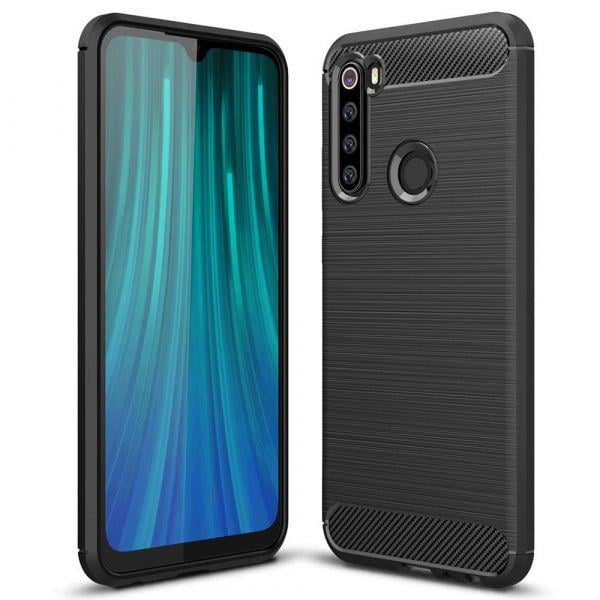 Чехол накладка Polished Carbon для Xiaomi Redmi Note 8 черный