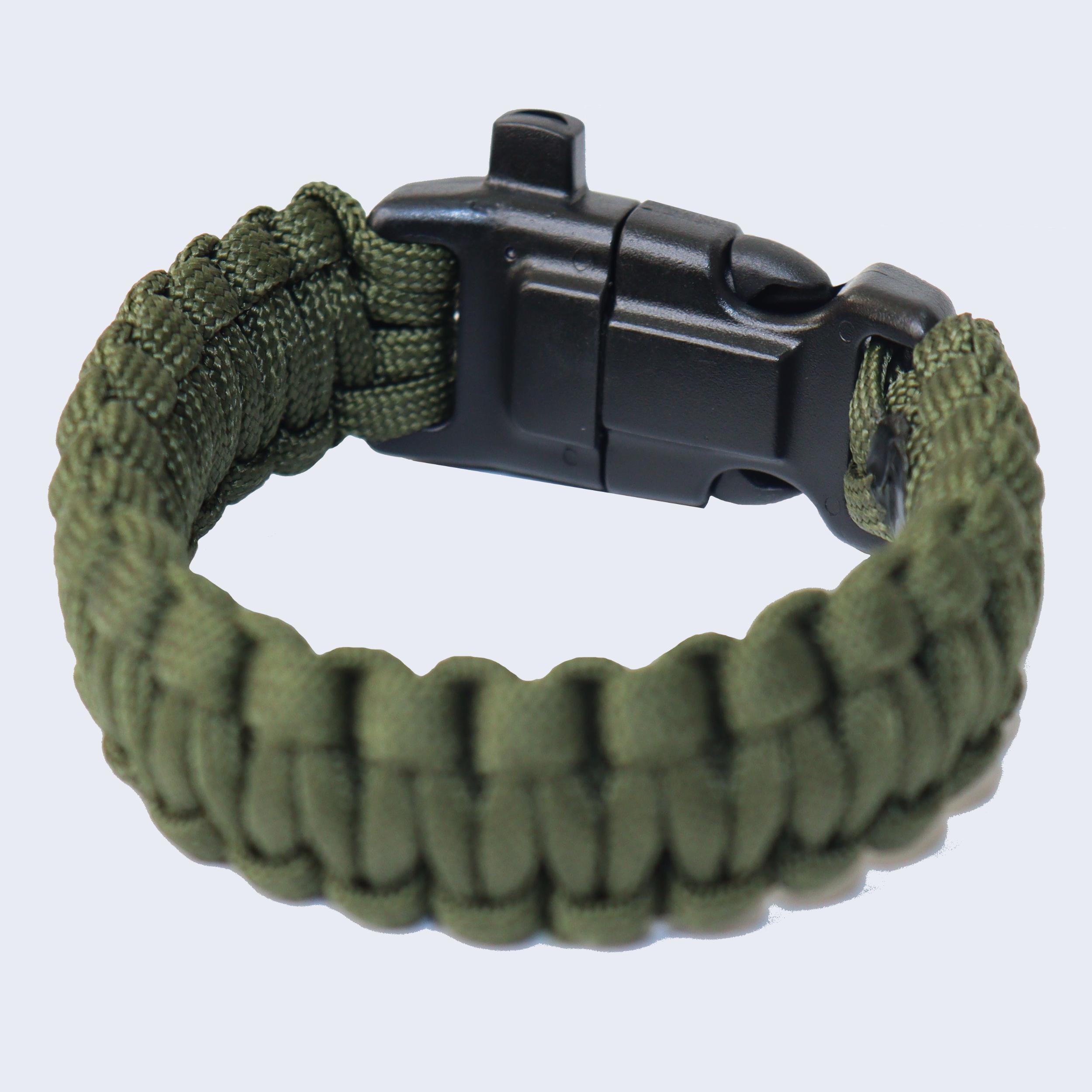 Браслет виживання з паракорду Кобра Safety Survival Bracelet Army Green (021216) - фото 4