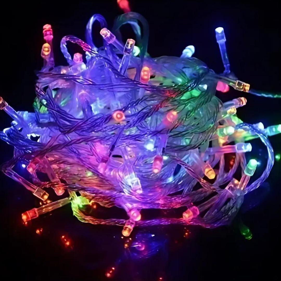 Гірлянда штора 100 лід лампочок 6 м Різнокольоровий (91014)