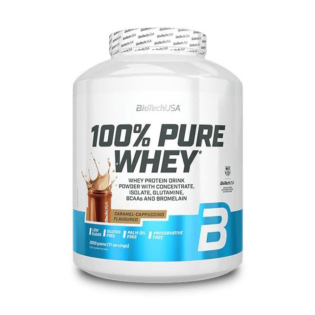 Протеин сывороточный BioTech 100% Pure Whey 2 кг Карамельное капучино Протеин сывороточный BioTech 100% Pure Whey 2 кг Карамельное капучино