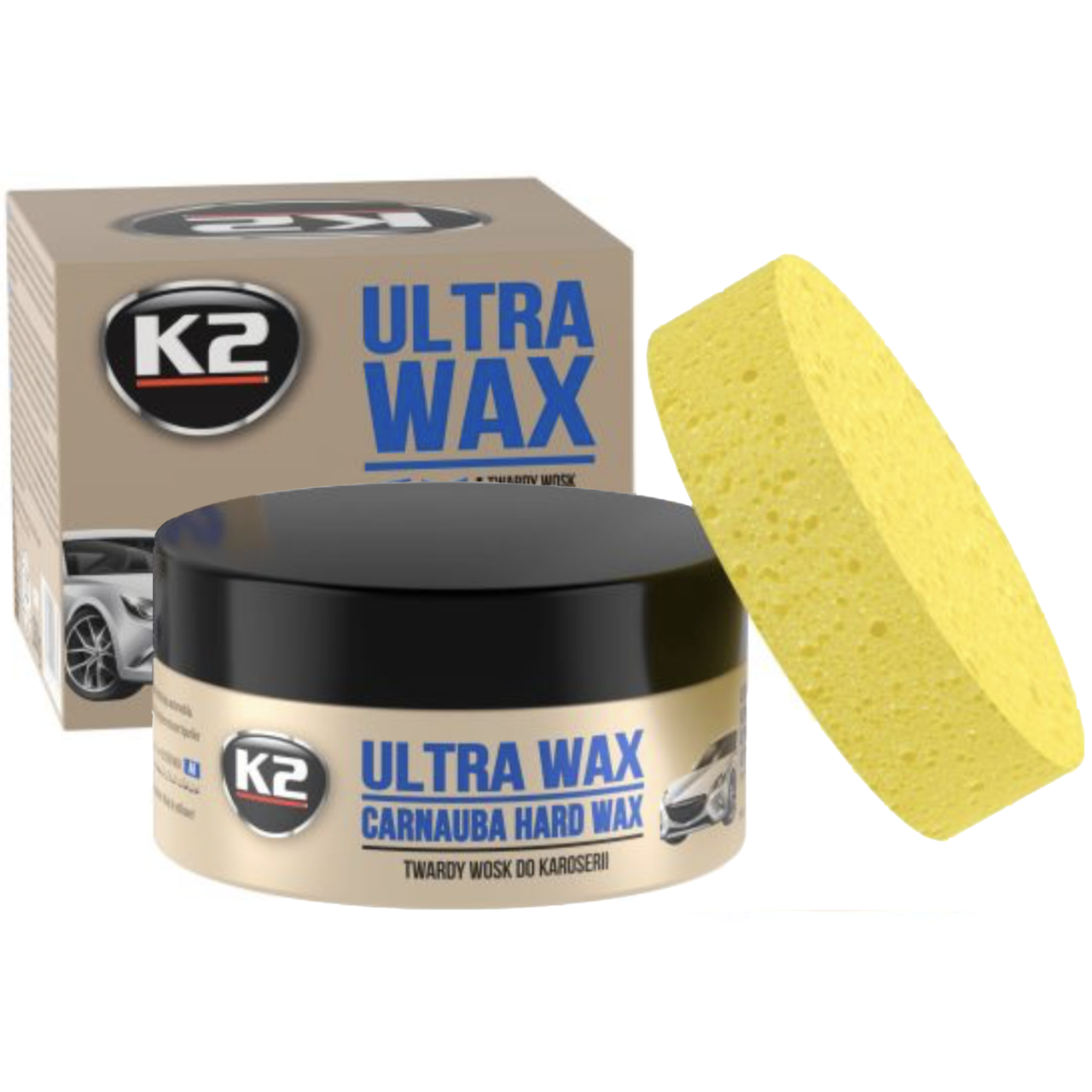 Віск твердий з карнаубою для кузову авто K2 ULTRA WAX 250 г
