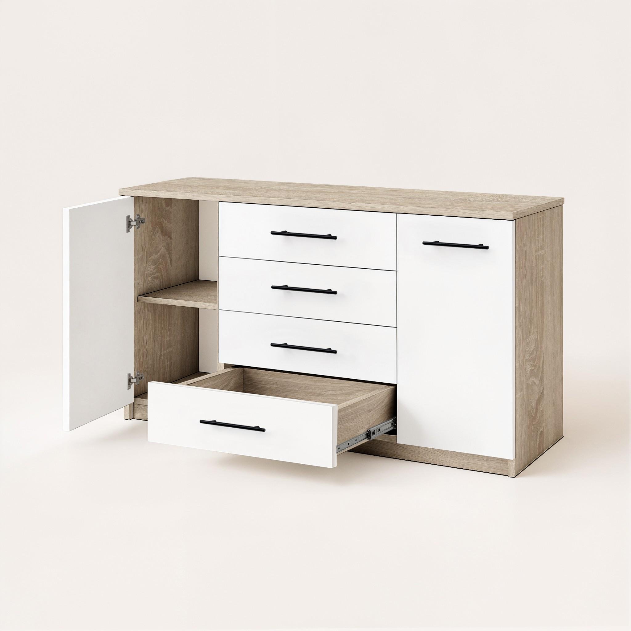 Комод Standart 4+2 1250х350х810 мм Дуб Сонома/Белый - фото 3
