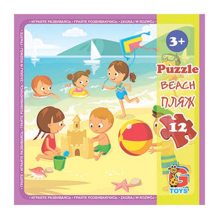 Пазлы детские картонные G-Toys Детская площадка 12 эл. (IP-177-P-748)