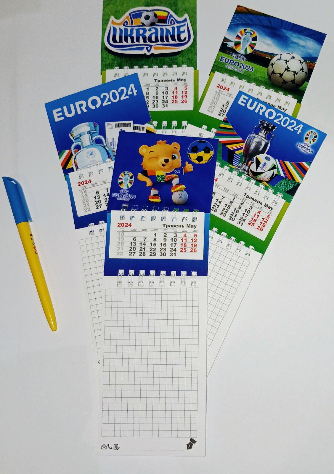 Календарь с блокнотом на магните на 2024/2025 год APRIORI Евро 2024 5 шт. (UA2419) - фото 4