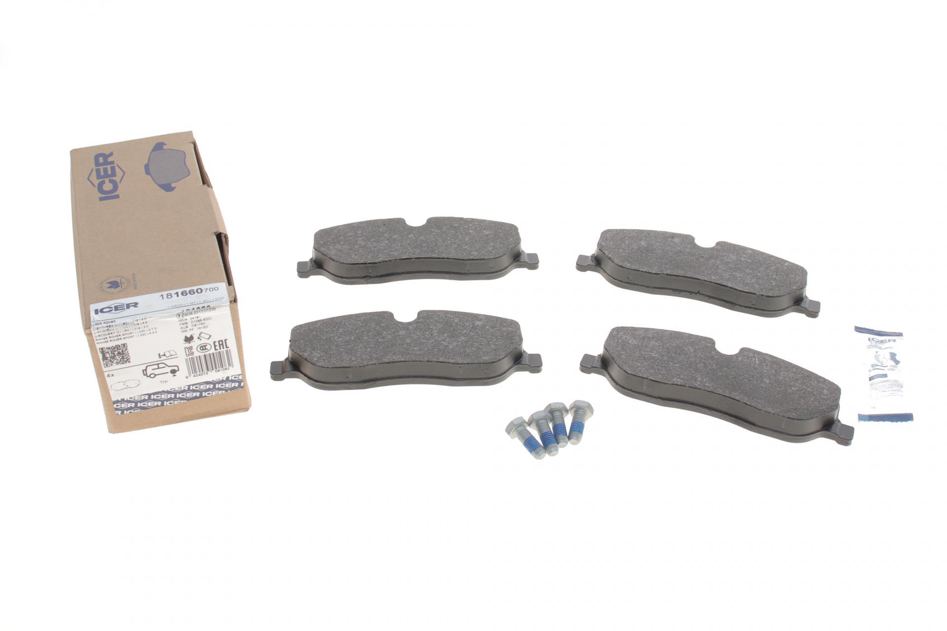 Колодки тормозные передние ICER Land Rover Discovery III/IV 04-18/Range Rover III 02-12/Sport I 05-13 (181660-700 ICER)